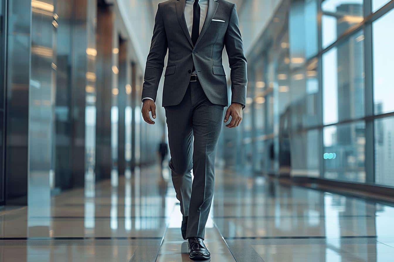Le costume gris pour homme